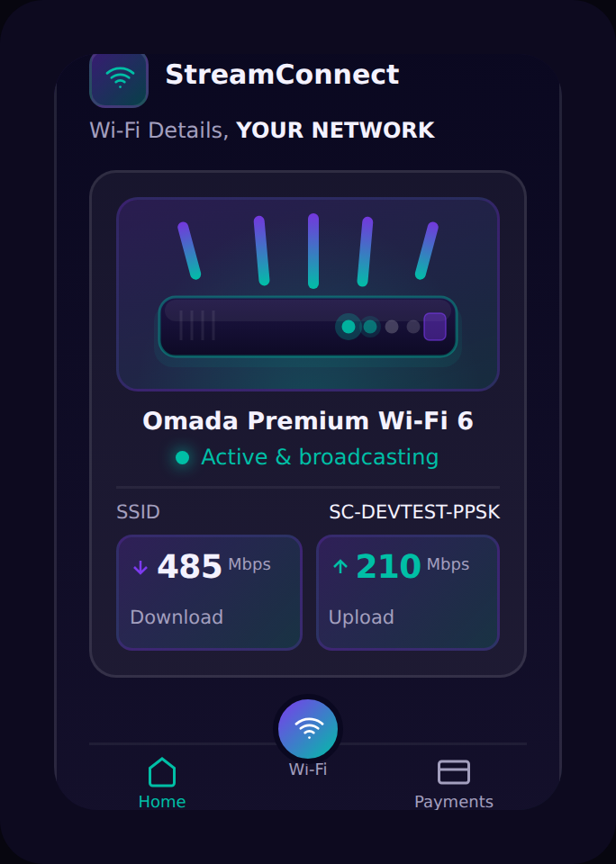 StreamConnect Mockup